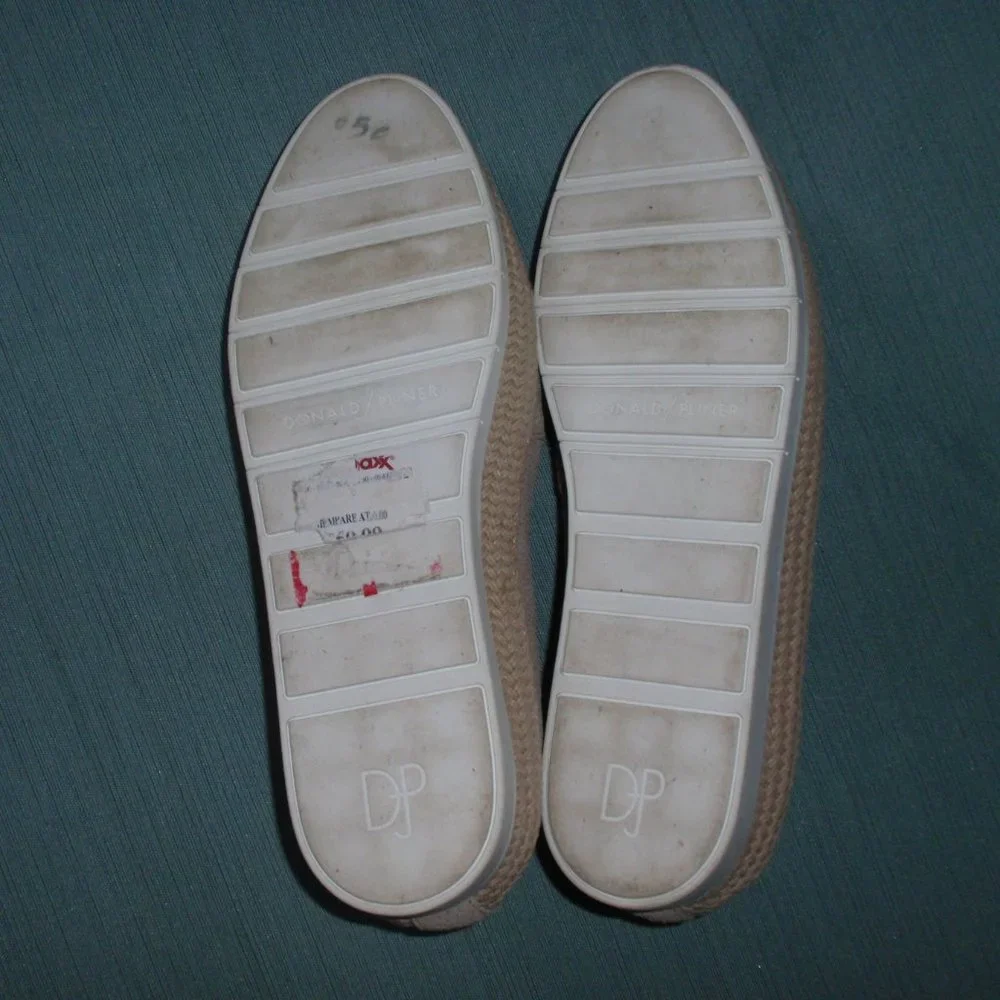 Donald Pliner Paryn Leather Tan Espadrilles Shoes Flats Slip Ons 8.5 - Picture 9 of 13